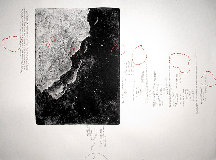 Kathy Strauss print, Roche Limit (Left)