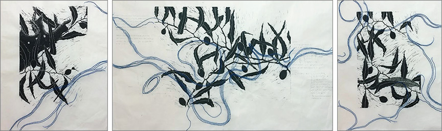 Kathy Strauss print,  Undercurrents 1, Sargasso Sea